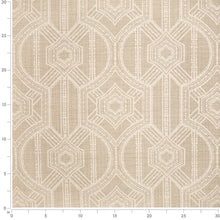 Load image into Gallery viewer, Beige Ivory Geometric Upholstery Stain Resistant Fabric