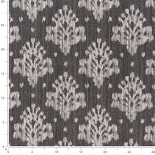 Load image into Gallery viewer, Grey Ikat Stain Resistant Upholstery Fabric