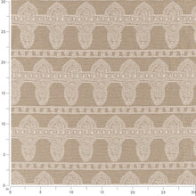 Load image into Gallery viewer, Beige Floral Stripe Stain Resistant Upholstery Fabric