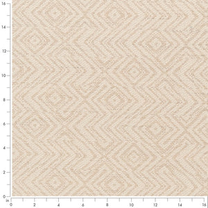 Ivory Beige Geometric Upholstery Stain Resistant Fabric