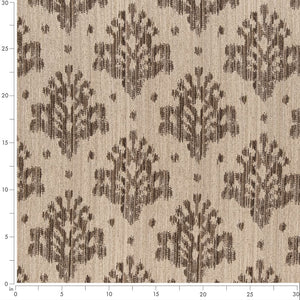 Breige Brown Ikat Stain Resistant Upholstery Fabric