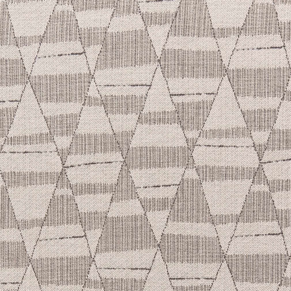 Ivory Beige Geometric Stain Resistant Upholstery Fabric