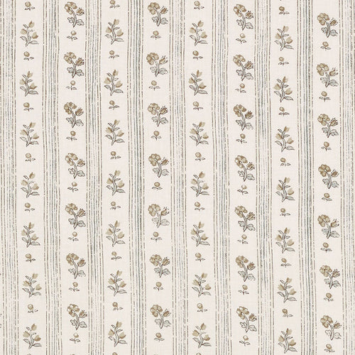 SCHUMACHER CABANON STRIPE FABRIC 175962 / FAWN