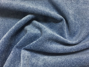 French Blue Chenille Water Resistant Upholstery Fabric