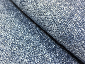 French Blue Chenille Water Resistant Upholstery Fabric