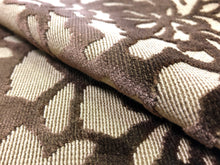 Load image into Gallery viewer, Lee Jofa Foglia Cut Velvet Java Mocha Brown Floral Upholstery Drapery Fabric
