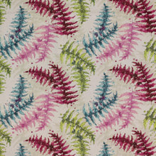 Load image into Gallery viewer, 3 Colors Fern Leaf Drapery Fabric Teal Green Pink / RMIL14