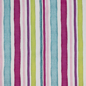 3 Colors Stripe Drapery Fabric Green Hot Pink Teal / RMIL14