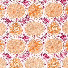 Load image into Gallery viewer, Schumacher KATSUGI Fabric /  Tangerine &amp; Berry