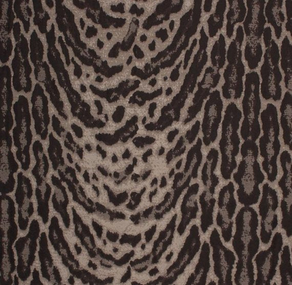 Faux Ocelot Cheetah Animal Pattern Jaguar Jungle Tribal Fabric / Carbon