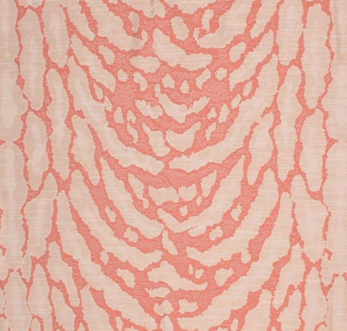Faux Ocelot Cheetah Animal Pattern Jaguar Jungle Tribal Fabric Coral / Roseberry
