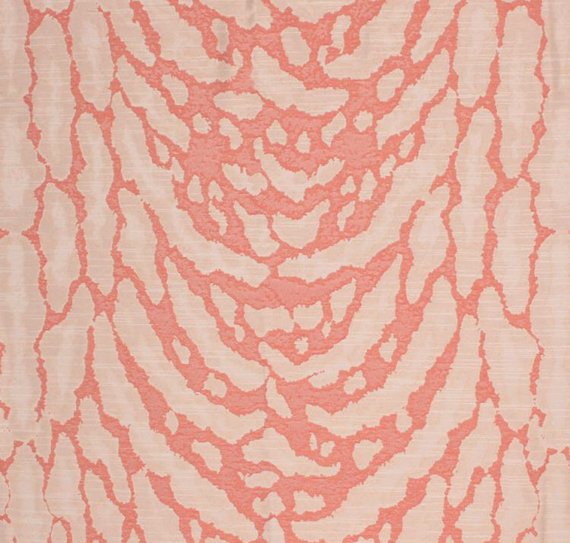 Faux Ocelot Cheetah Animal Pattern Jaguar Jungle Tribal Fabric Coral / Roseberry