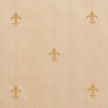 Load image into Gallery viewer, Essentials Upholstery Drapery Fleur de Lis Fabric Ivory Gold / Antique Medallion