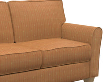 Load image into Gallery viewer, Essentials Upholstery Drapery Fleur de Lis Fabric Orange Gold / Amber Medallion