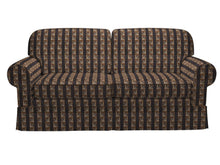 Load image into Gallery viewer, Essentials Floral Stripe Upholstery Drapery Black Gold Fabric