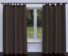 Load image into Gallery viewer, Essentials Floral Stripe Upholstery Drapery Black Gold Fabric