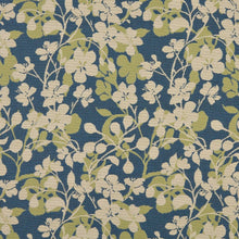 Load image into Gallery viewer, Essentials Outdoor Upholstery Drapery Floral Fabric / Blue Olive Beige