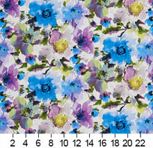 Load image into Gallery viewer, Essentials Drapery Upholstery Floral Print Fabric / Blue Purple White