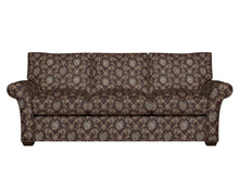 Load image into Gallery viewer, Essentials Floral Upholstery Drapery Brown Aqua Fabric