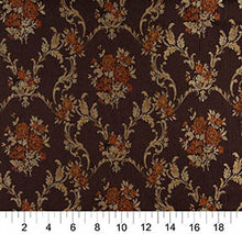 Load image into Gallery viewer, Essentials Floral Upholstery Drapery Brown Gold Fabric