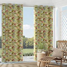 Load image into Gallery viewer, Essentials Outdoor Stain Resistant Floral Upholstery Drapery Fabric Burgundy Blue Green Beige / Granada