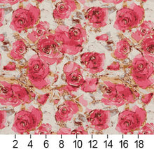 Load image into Gallery viewer, Essentials Drapery Upholstery Floral Fabric / Crimson Pink White