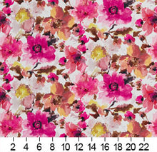 Load image into Gallery viewer, Essentials Drapery Upholstery Floral Print Fabric /  Fuchsia Pink White