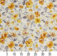 Load image into Gallery viewer, Essentials Drapery Upholstery Floral Fabric / Gold Gray Beige