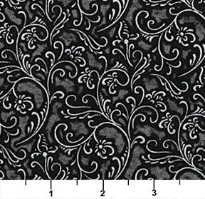 Essentials Heavy Duty Floral Upholstery Vinyl Gray / Sterling