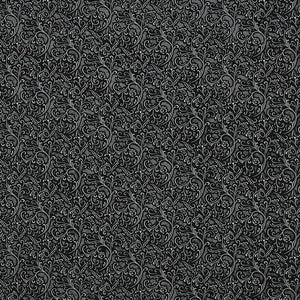 Essentials Heavy Duty Floral Upholstery Vinyl Gray / Sterling