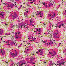 Load image into Gallery viewer, Essentials Drapery Upholstery Floral Fabric / Magenta Fuchsia White