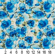 Load image into Gallery viewer, Essentials Drapery Upholstery Floral Fabric / Navy Blue White