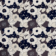 Load image into Gallery viewer, Essentials Drapery Upholstery Floral Fabric / Navy Gray White