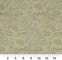 Load image into Gallery viewer, Essentials Outdoor Upholstery Drapery Floral Paisley Fabric / Tan Blue Green