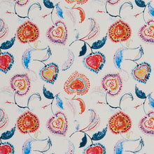 Load image into Gallery viewer, Essentials Drapery Upholstery Floral Fabric / Red Blue White