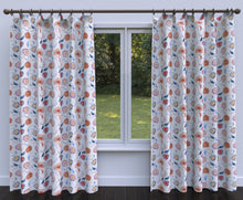 Load image into Gallery viewer, Essentials Drapery Upholstery Floral Fabric / Red Blue White