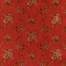 Load image into Gallery viewer, Essentials Floral Upholstery Drapery Red Brown Fabric