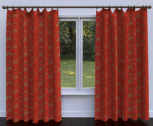 Load image into Gallery viewer, Essentials Floral Upholstery Drapery Red Brown Fabric