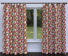 Load image into Gallery viewer, Essentials Drapery Upholstery Floral Print Fabric / Red Fuchsia White