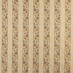 Essentials Floral Stripe Upholstery Drapery Beige Brown Fabric