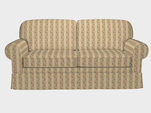 Essentials Floral Stripe Upholstery Drapery Beige Brown Fabric