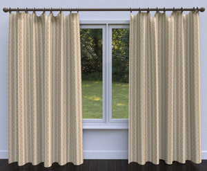 Essentials Floral Stripe Upholstery Drapery Beige Brown Fabric