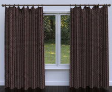 Load image into Gallery viewer, Essentials Floral Stripe Upholstery Drapery Brown Aqua Fabric