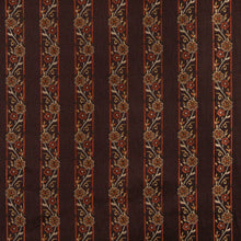 Load image into Gallery viewer, Essentials Floral Stripe Upholstery Drapery Brown Gold Fabric