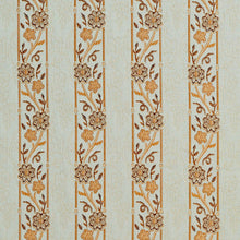 Load image into Gallery viewer, Essentials Floral Stripe Upholstery Drapery Ivory Gold Fabric
