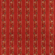 Load image into Gallery viewer, Essentials Floral Stripe Upholstery Drapery Red Brown Fabric