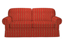 Load image into Gallery viewer, Essentials Floral Stripe Upholstery Drapery Red Brown Fabric