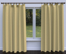Load image into Gallery viewer, Essentials Floral Stripe Upholstery Drapery Yellow Brown Fabric