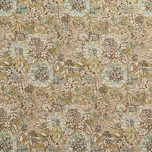 Load image into Gallery viewer, Essentials Outdoor Upholstery Drapery Floral Fabric / Teal Olive Tan