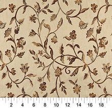 Load image into Gallery viewer, Essentials Floral Vine Upholstery Drapery Beige Brown Fabric